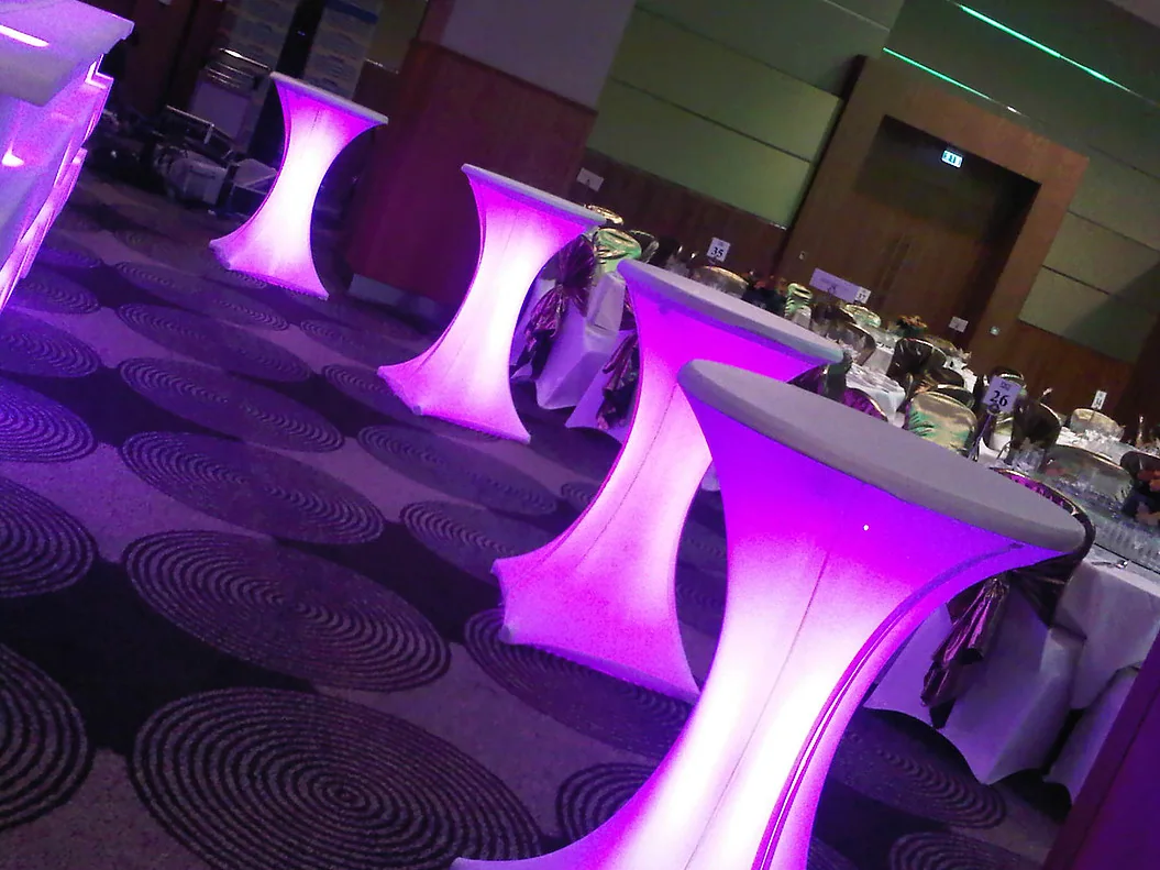 LED Factory illuminated furniture and poseur tables